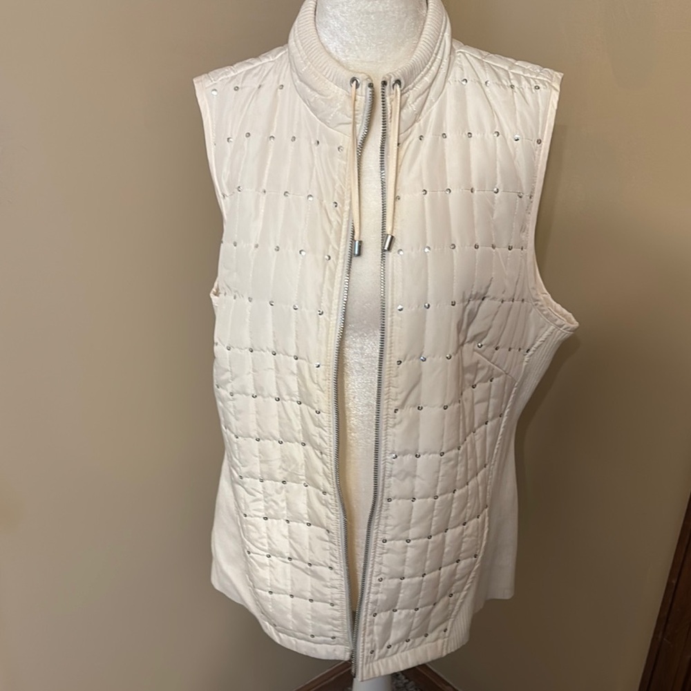 Chico's Quilted White Vest